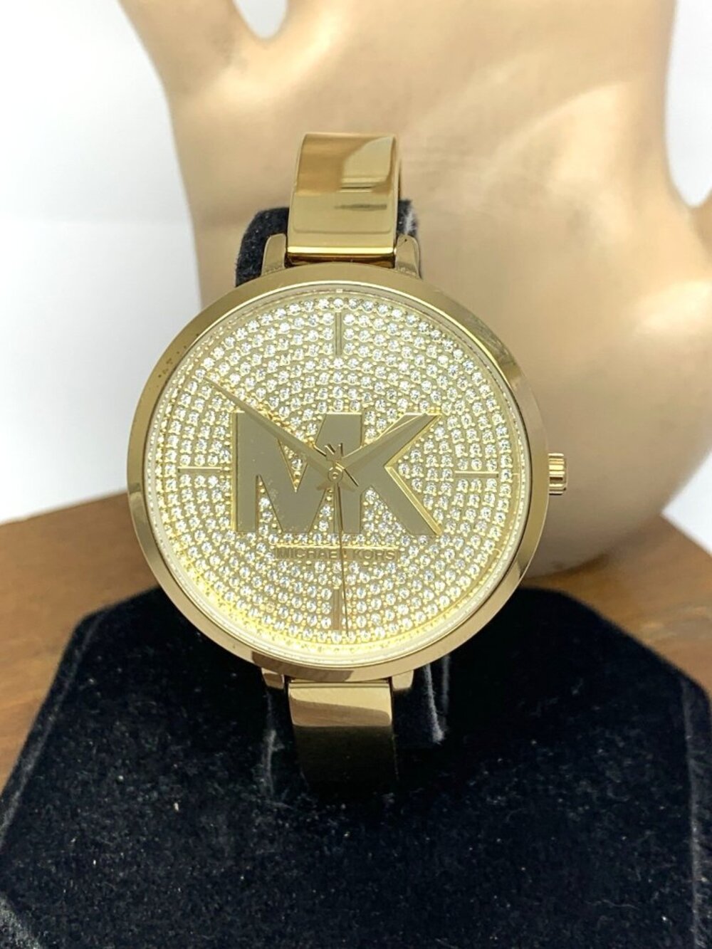 Michael Kors Women's Watch MK4469 Gemmed Bangle Quartz Gold Stainless Steel 38mm